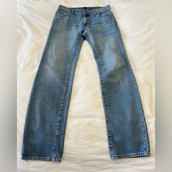 HUGO BOSS 030 MAINE | Men’s SZ 34 ( Inseam 33.5) Stretch Straight Blue Jeans - Picture 1 of 11